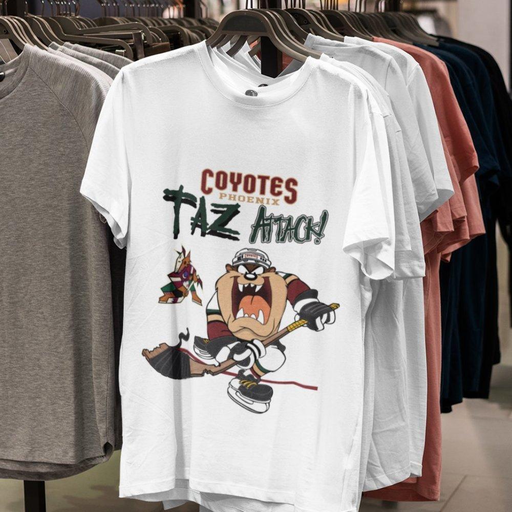 Retro 1997 N_H_L Phoenix Coyotes Taz Attack Tasmania Devil Shirt Tee